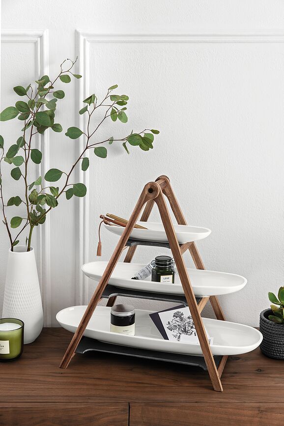 Artesano Original Tanjuri za Predjelo s troslojnim pladnjem Set od 4 dijela