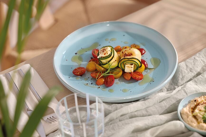 Assiette plate Perlemor Aqua 27 cm