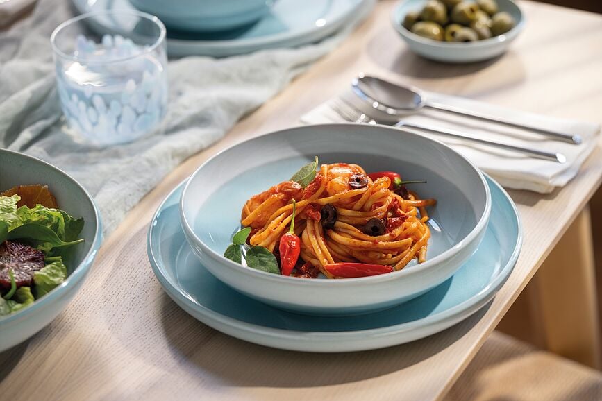 Assiette plate Perlemor Aqua 27 cm