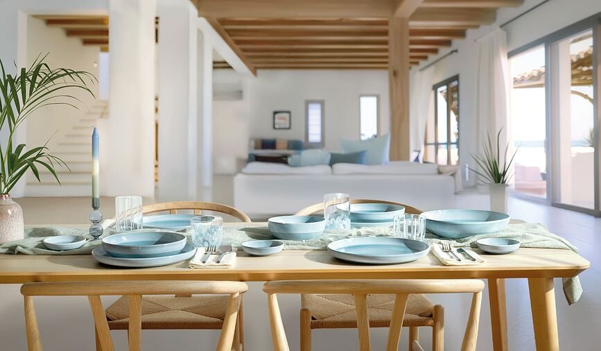 Assiette plate Perlemor Aqua 27 cm