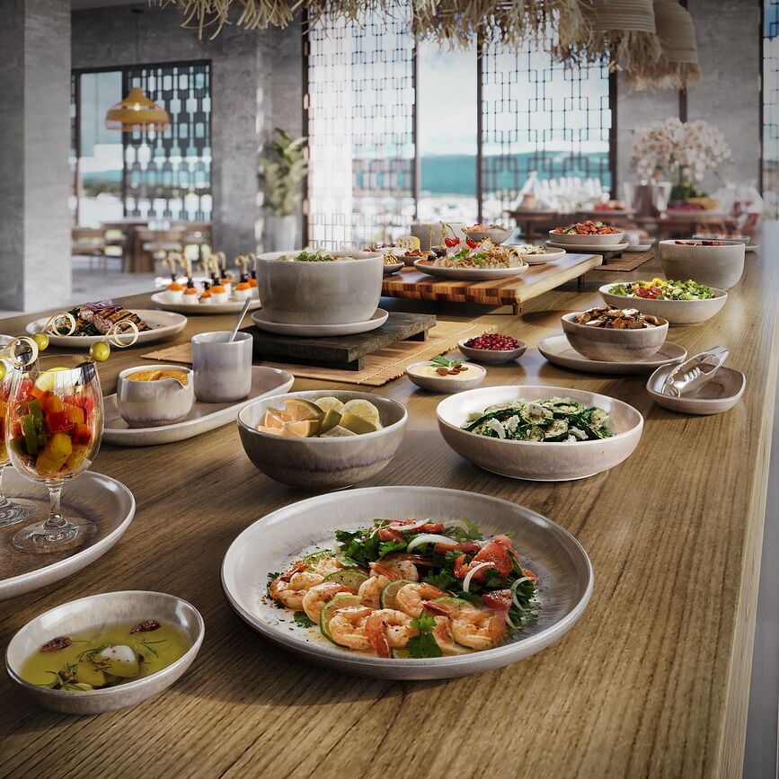 Assiette plate Perlemor Sand 29 cm