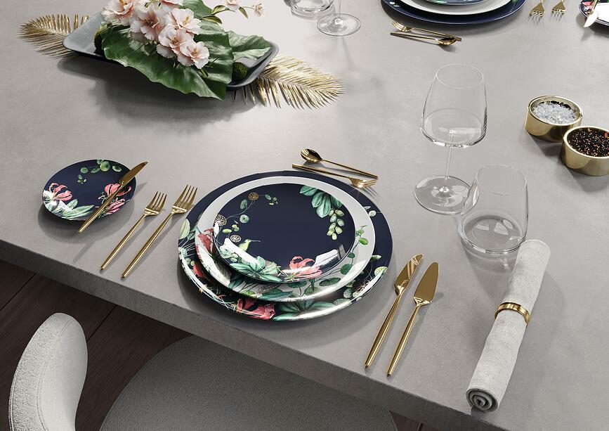 Avarua Assiette à Dessert, 22 cm, bleu marine