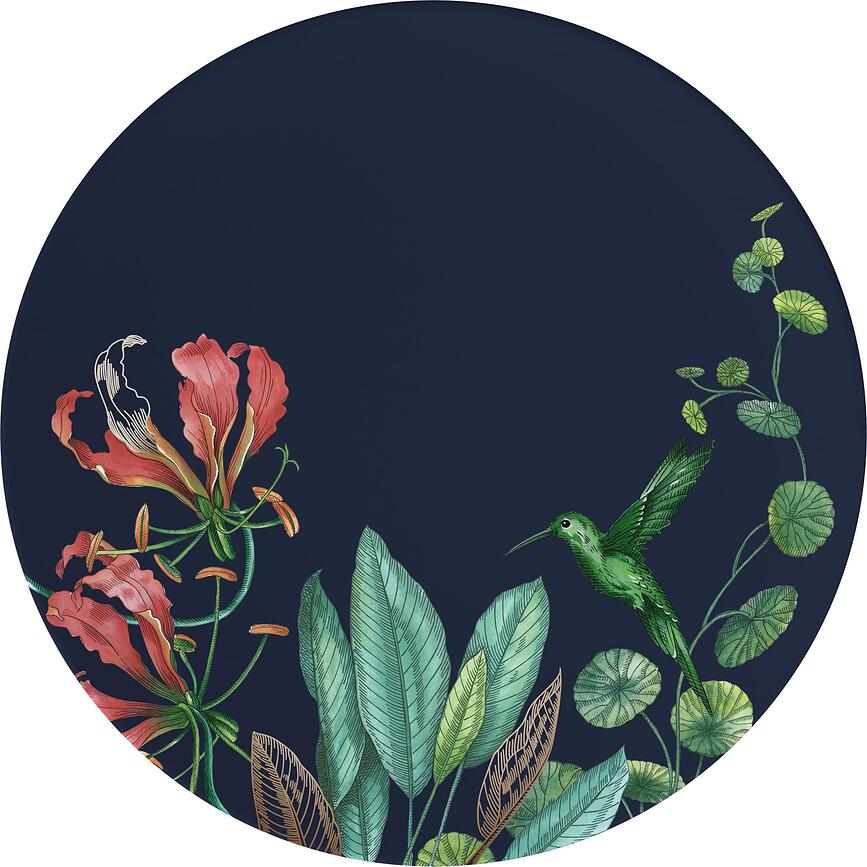 Avarua Assiette Plate, 27 cm, bleu marine