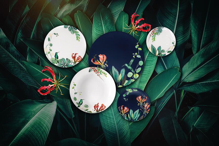 Avarua Assiette Plate 27 cm, blanche