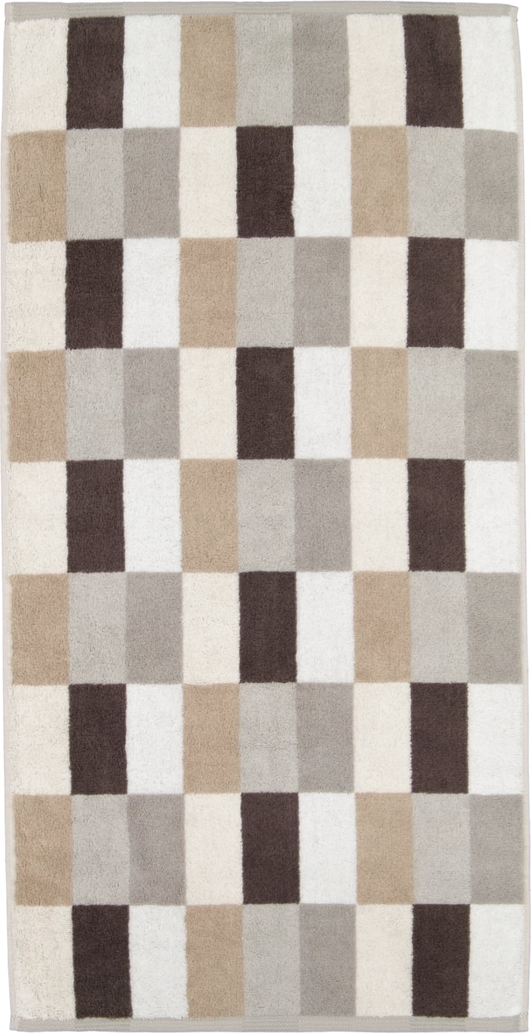Coordinates Karo Handtuch 80 x 150 cm braun