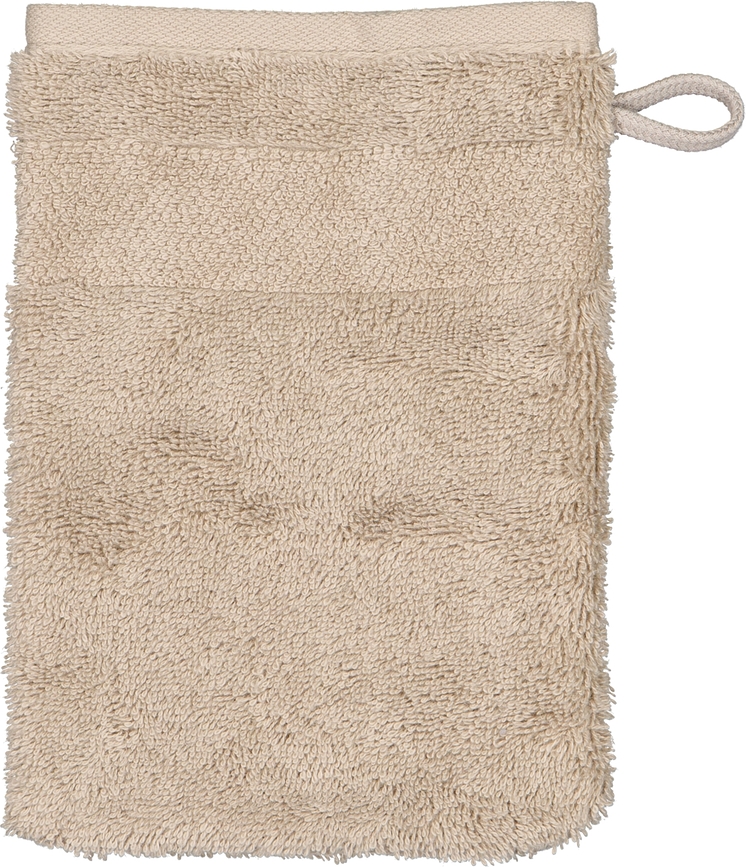 One Washcloth glove 16 x 22 cm sandy