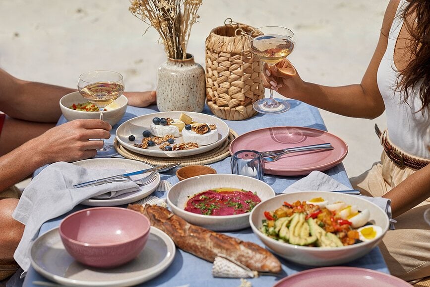 Bol bajo Perlemor Sand, 26 cm