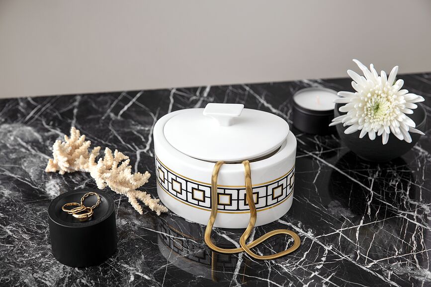 Bombonera MetroChic Gifts, decorativa, de porcelana