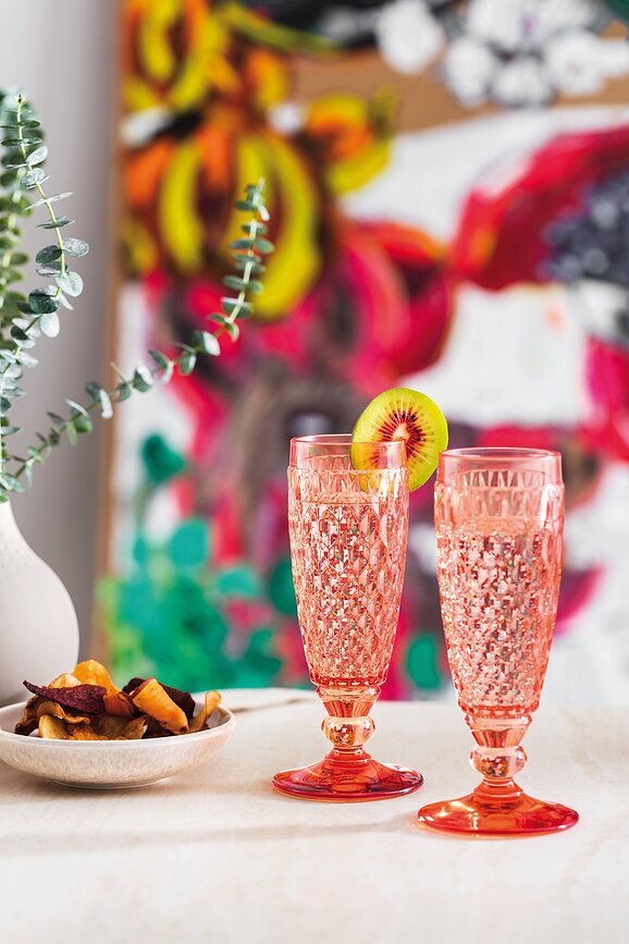 Boston Coloured Čaša za šampanjac 145 ml crvena