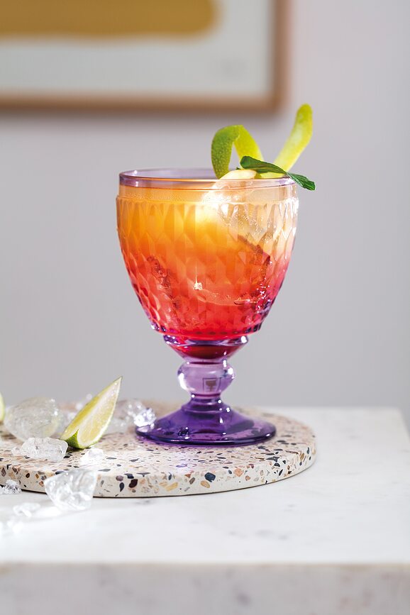 Boston Coloured Verre à Vin Rouge, 300 ml, myrtille