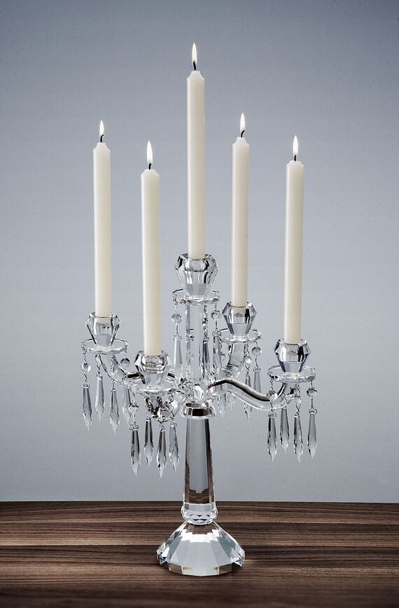 Candelabro estilo retro Accessories, 43 cm, de cinco brazos