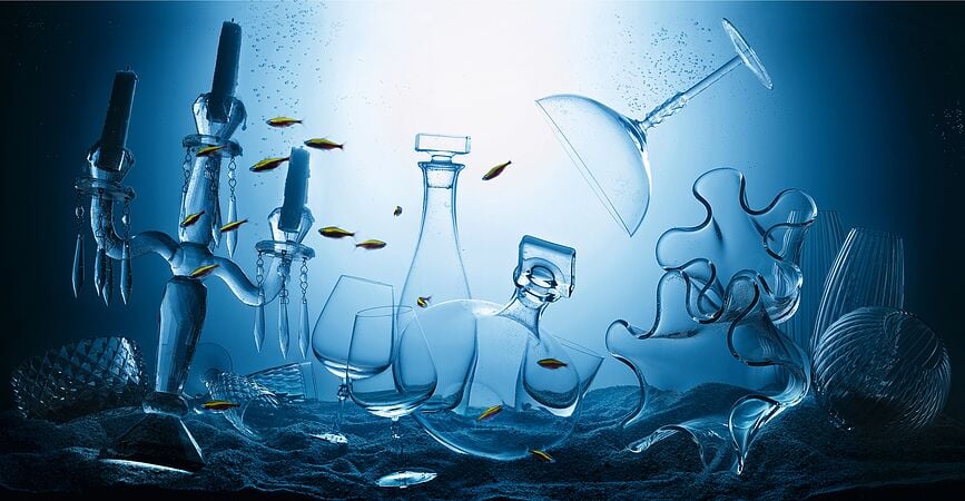 Candelabro estilo retro Accessories, 43 cm, de cinco brazos