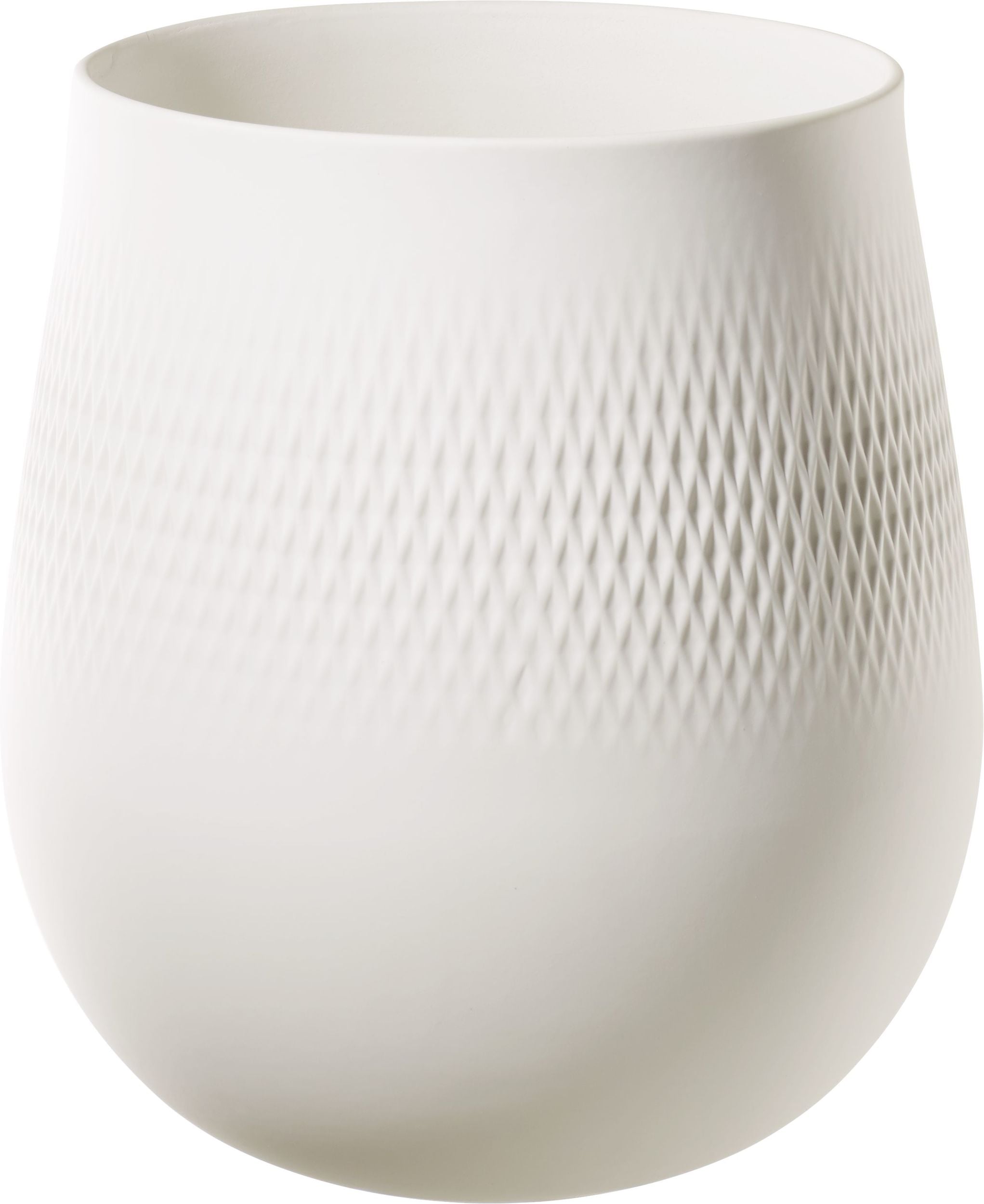 Carre Manufacture Collier Blanc Vase 22,5 cm