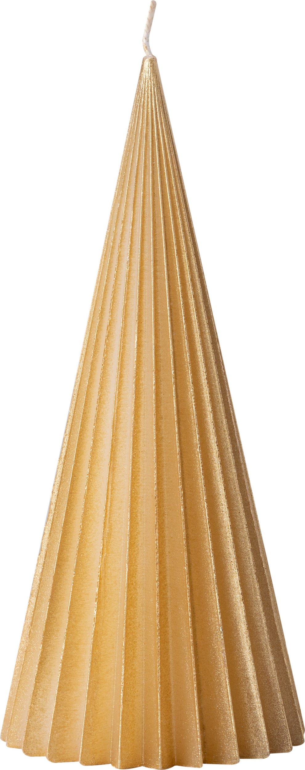 Christmas Chic Weihnachtskerze Tannenbaum 20 cm, gold