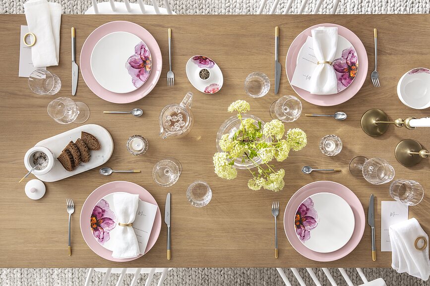 Copas de vino blanco Rose Garden, 430 ml, 4 unidades