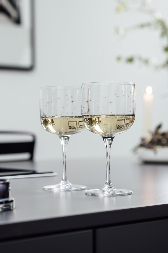 Copas de vino Winter Glow, 350 ml, 2 unidades