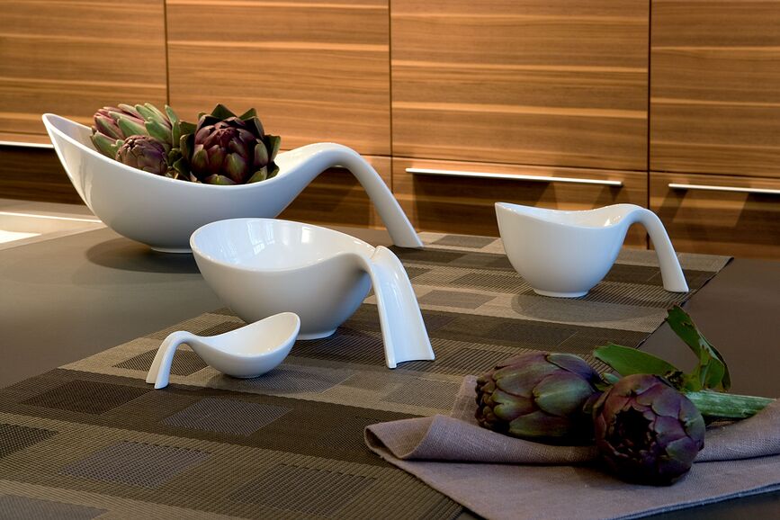 Cuenco con asa Flow, 450 ml, para snacks