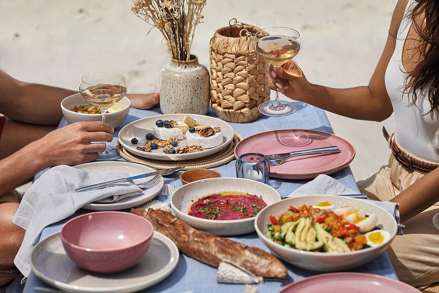 Cuenco para pasta Perlemor Sand, 22 cm