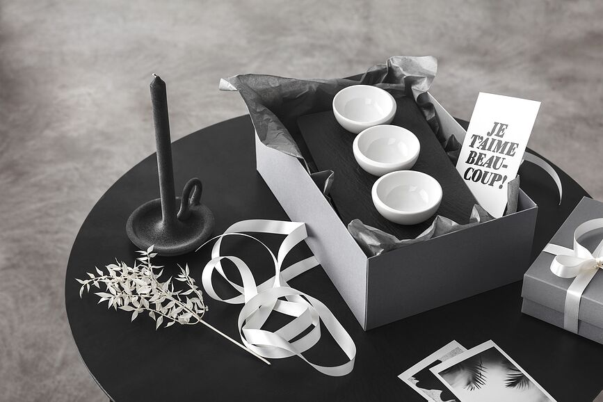 Cuencos para salsas y dips NewMoon, con bandeja, Set de 4 piezas