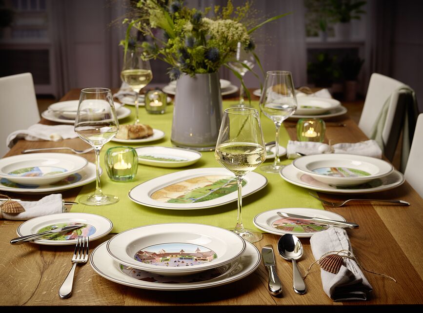 Design Naif Village Assiette Plate, 27 cm