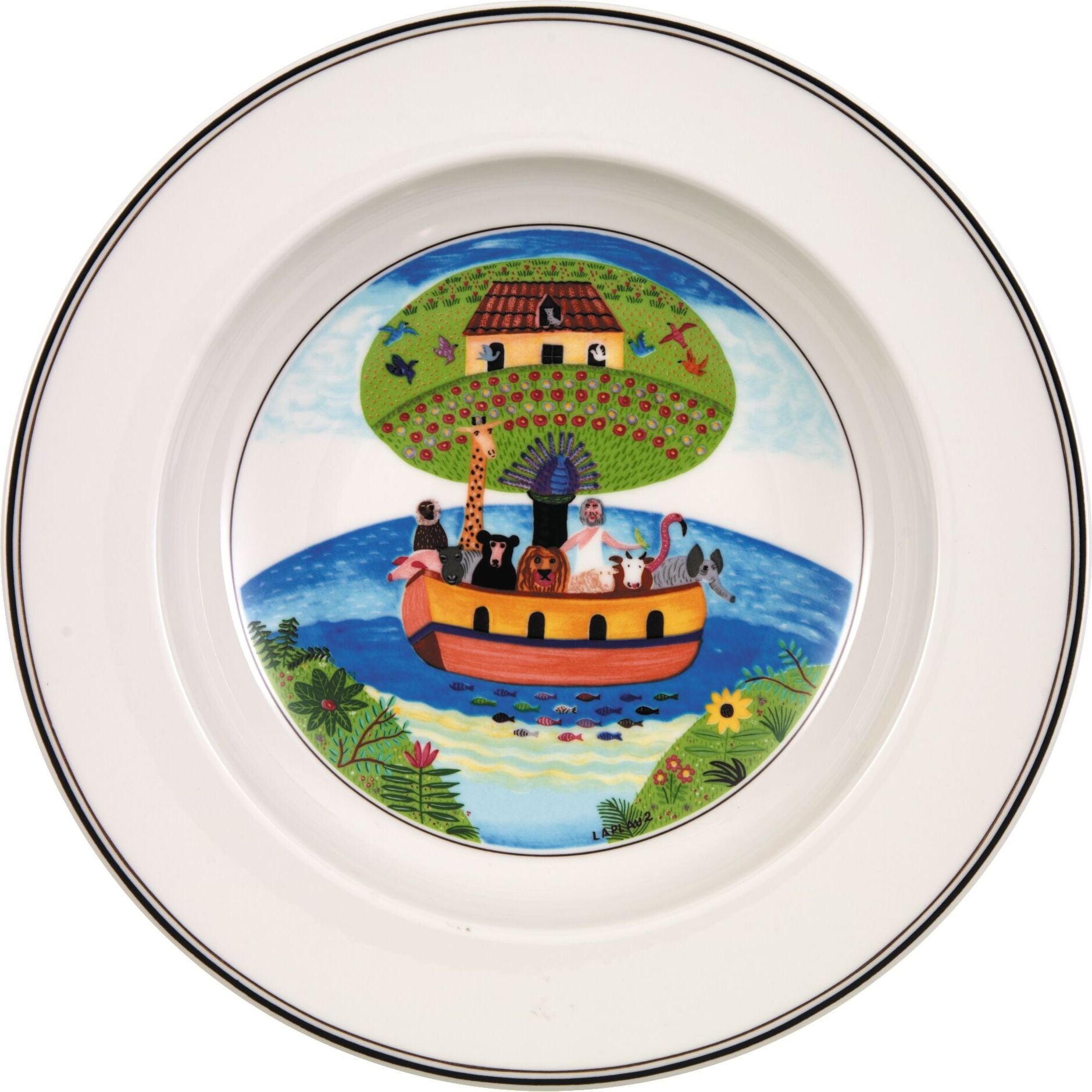 Design Naif Noah's Ark Tiefer Teller 21 cm