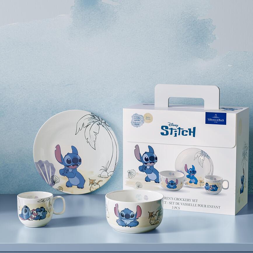 Dětská jídelní sada Disney Stitch, 3dílná