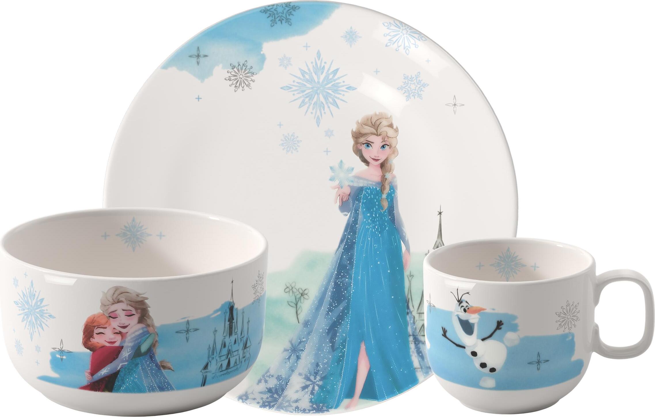 Disney Frozen Kindergeschirr-Set, 3-teilig