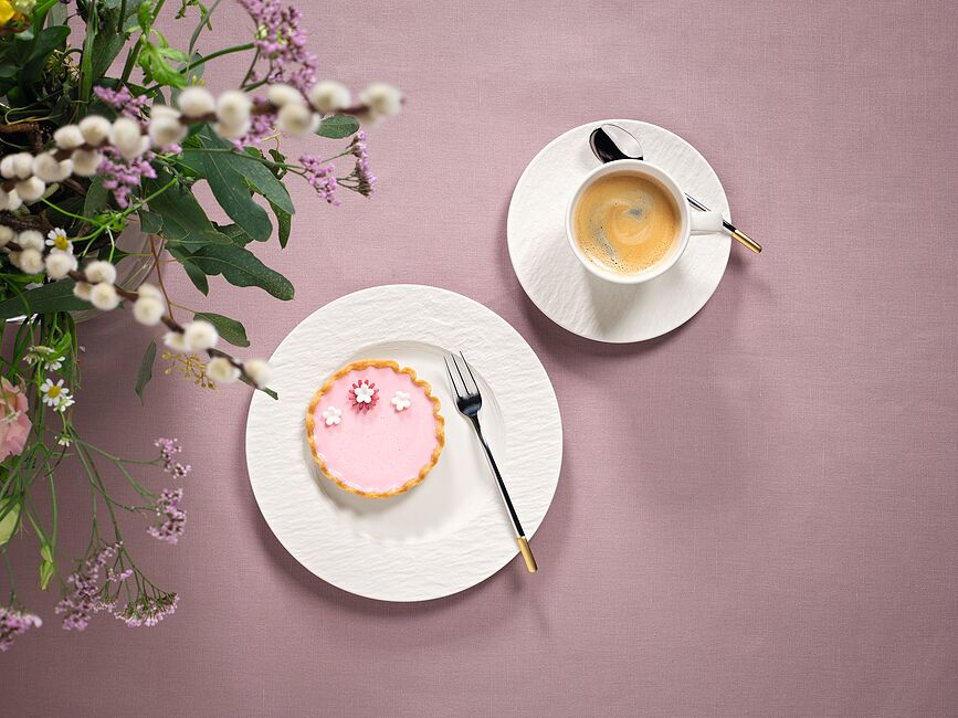 Ella Fourchette à Gâteau, partiellement plaquée or