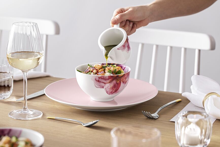 Ella Komplet jedilnega pribora delno pozlačen, 113 kosov