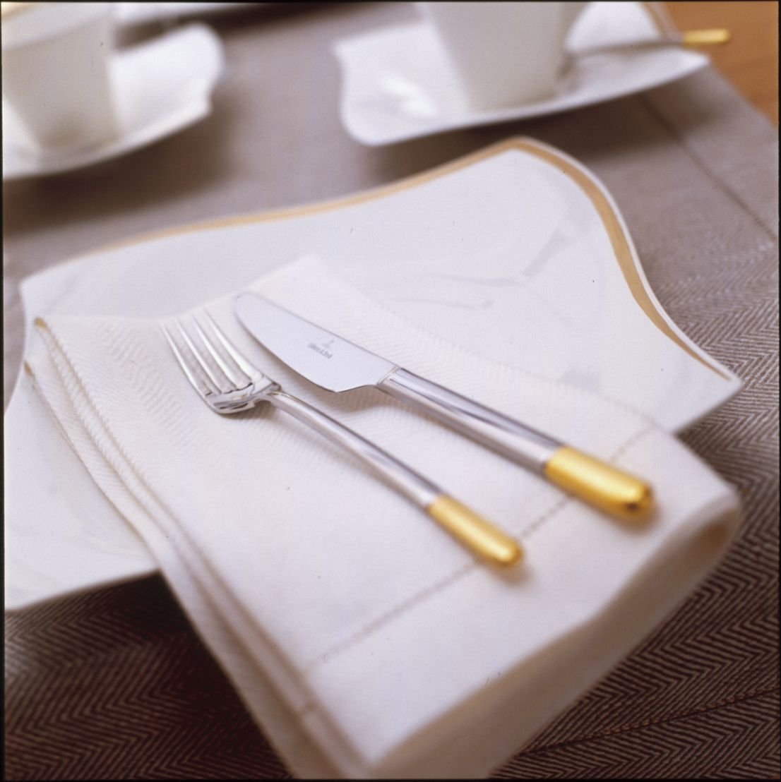 Ella partially gold-plated table cutlery 70 pieces with soup ladle Villeroy  & Boch