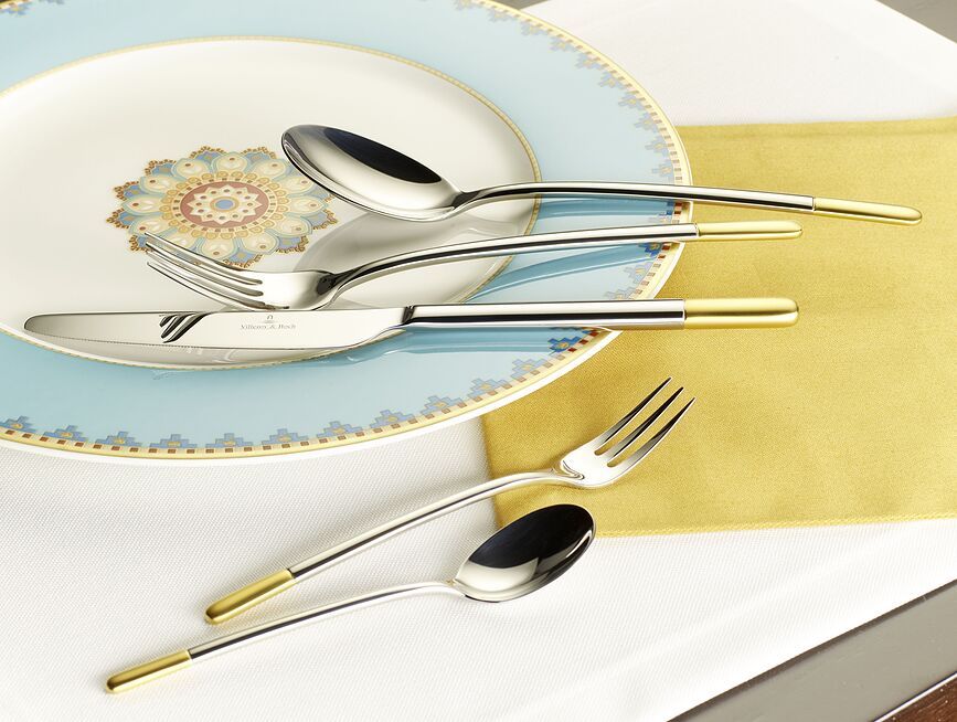 Ella Set jedilnega pribora delno pozlačen, 30 kosov