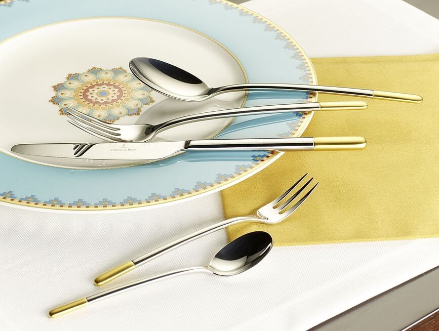 Ella Σετ Μαχαιροπίρουνα, με μερική επίχρυση, Σετ 30 τεμαχίων