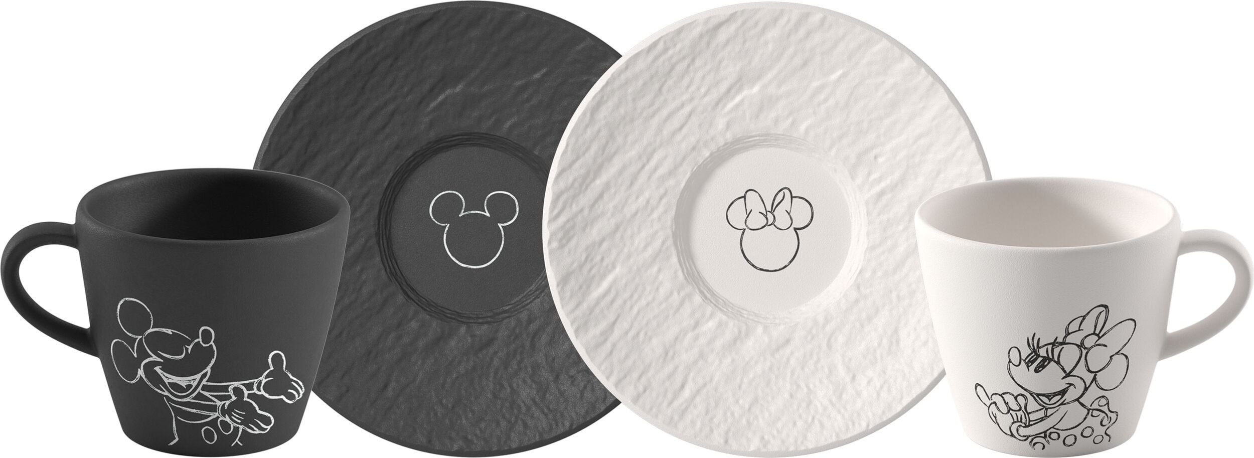 Espressotassen mit Untertassen Manufacture Rock Mickey Mouse 60 ml, 2 St.