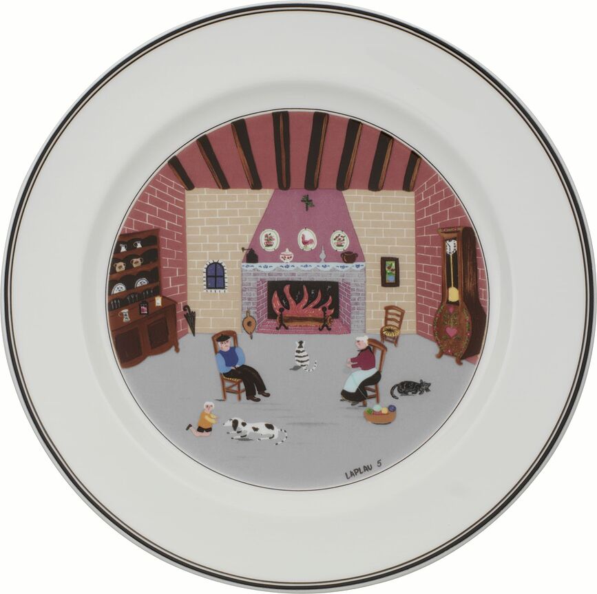 Farfurie pentru prânz Design Naif Fireplace 27 cm