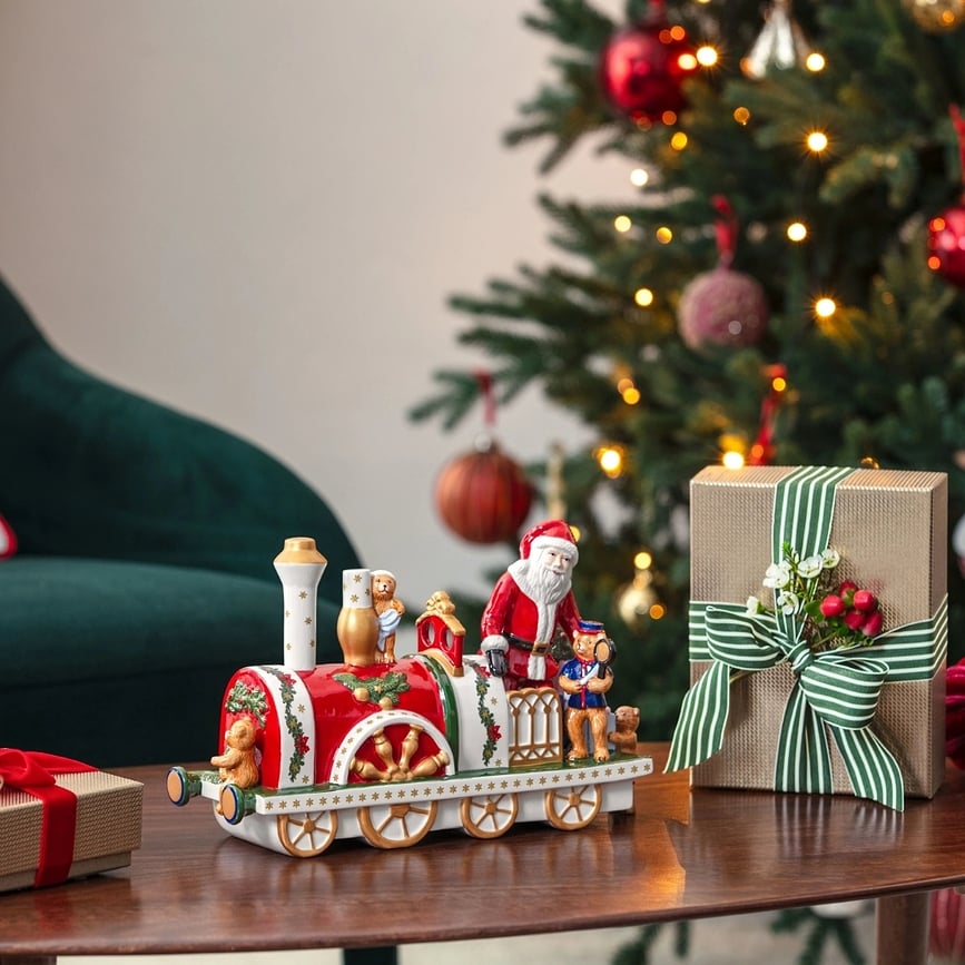 Figura navideña Christmas Toys Memory, con forma de locomotora