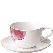 Filiżanka do kawy lub herbaty Rose Garden 450 ml ze spodkiem