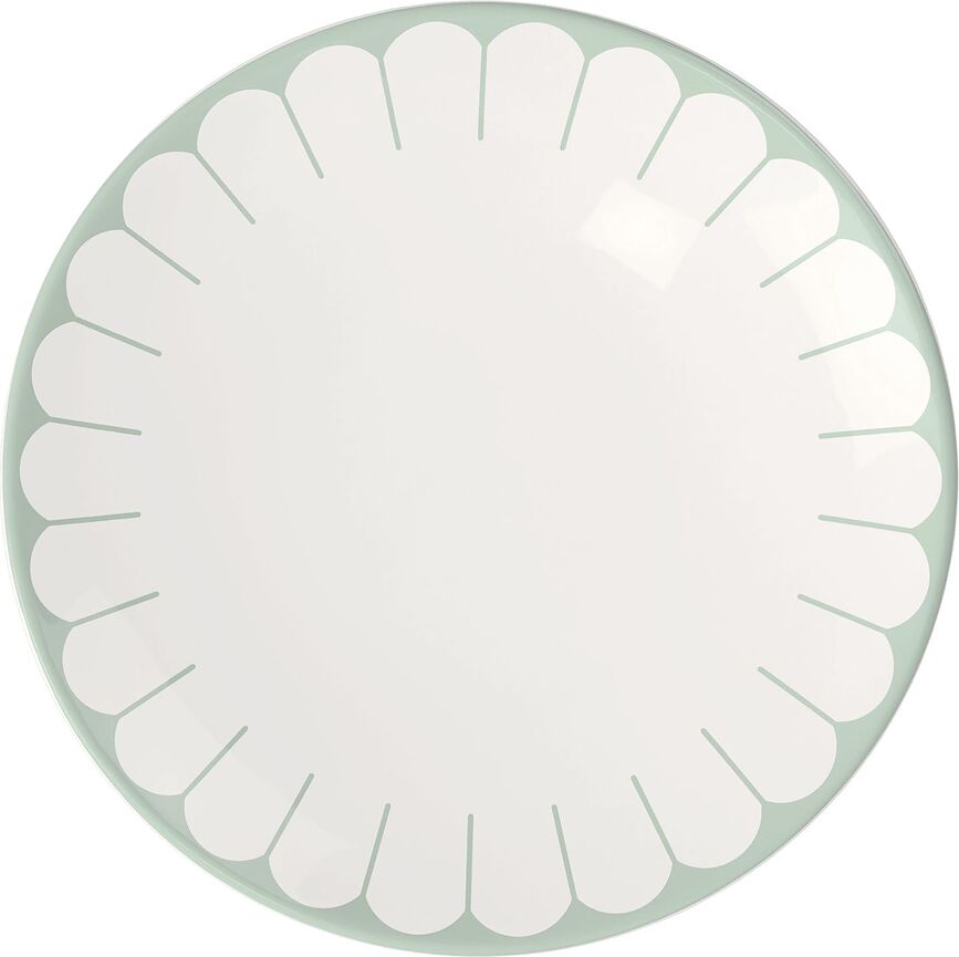 Fleur Vert Assiette à Déjeuner, 21,2 cm