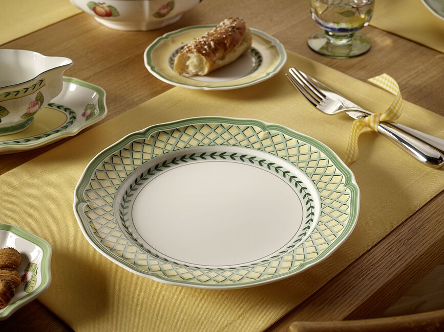 French Garden Orange Assiette Plate, 26 cm