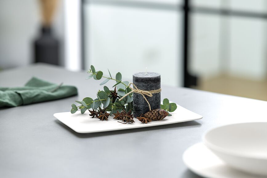 Bandeja de servir Manufacture Rock Blanc, rectangular, 17 x 28 cm