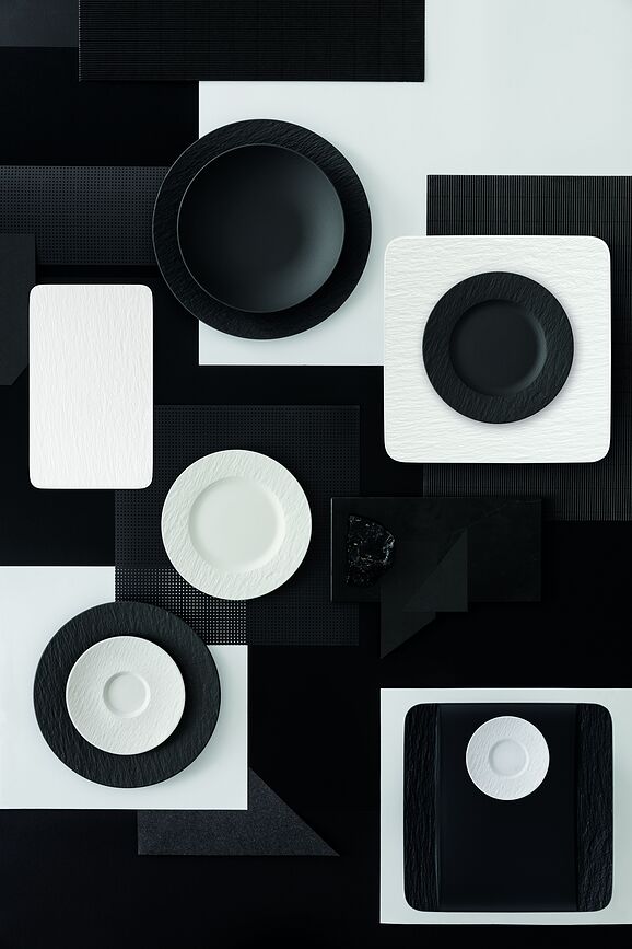 Bandeja de servir Manufacture Rock Blanc, rectangular, 17 x 28 cm