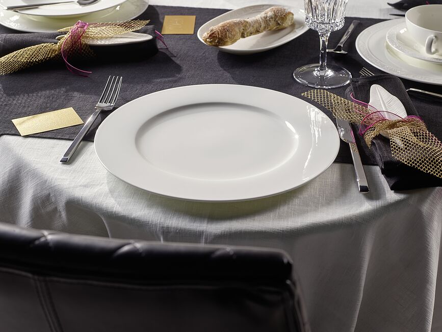 Gourmet White Pearl Assiette Plate, 30 cm