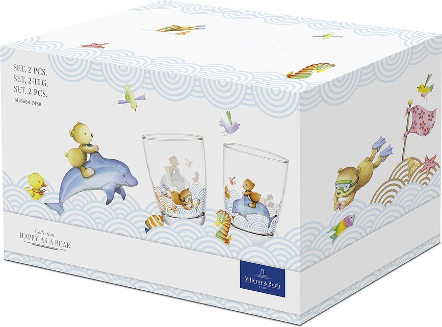 Happy as a Bear Glasses 200 ml 2 pcs