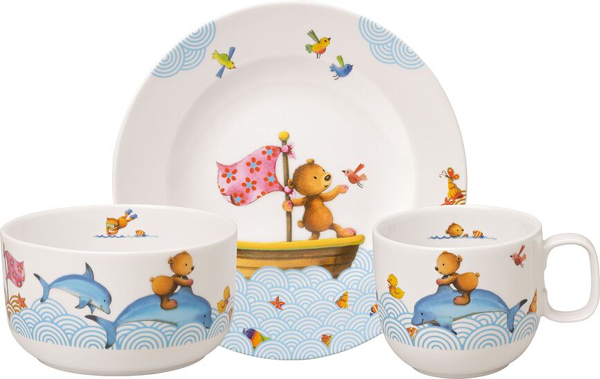 Happy as a Bear Vaisselle Enfant, Set 3 pièces