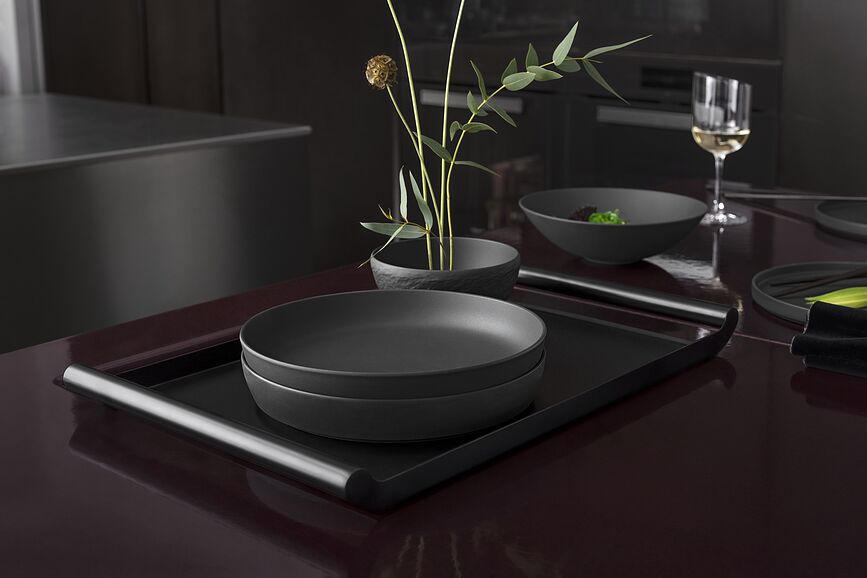 Iconic Bol plat, 500 ml, noir