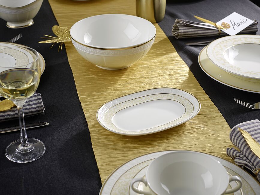 Ivoire Assiette à Collation ou Soucoupe pour Saucière, 22 cm