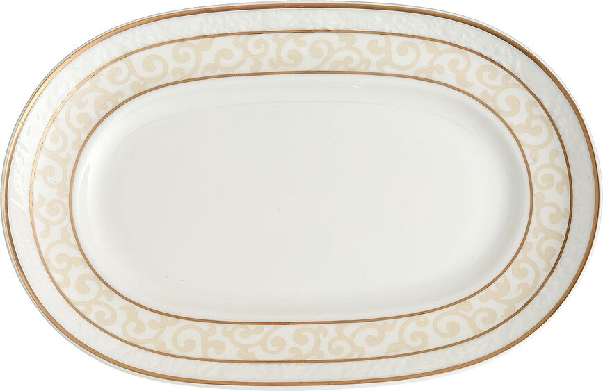 Ivoire Assiette à Collation ou Soucoupe pour Saucière, 22 cm