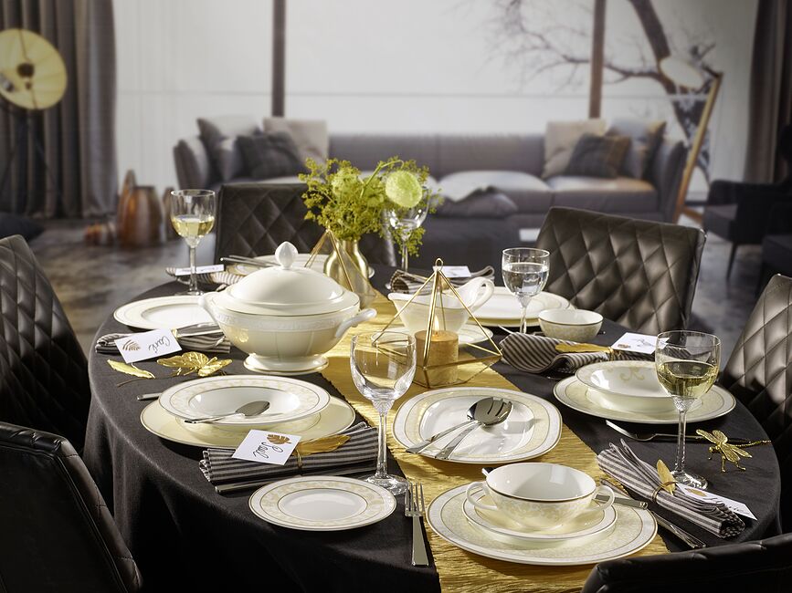 Ivoire Plat de Service ovale, 35 cm