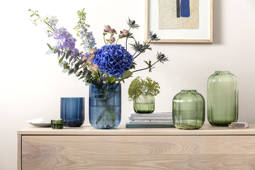 Jarrón Fleur, 15 cm, azul