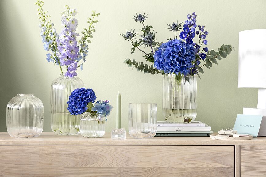 Jarrón Fleur, 15 cm, azul