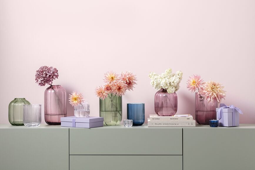 Jarrón Fleur, 28 cm, rosa